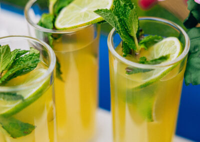 Fresh lime & mint cocktails for weddings, parties & summer events. Refreshing, vibrant & perfect for outdoor celebrations.