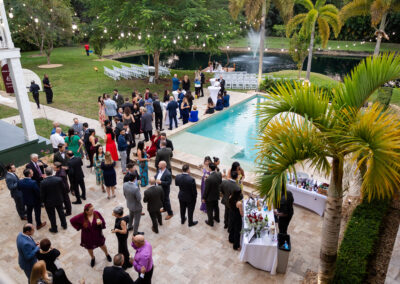 Luxury Airbnb wedding venue in South Florida with poolside reception and private estate charm.