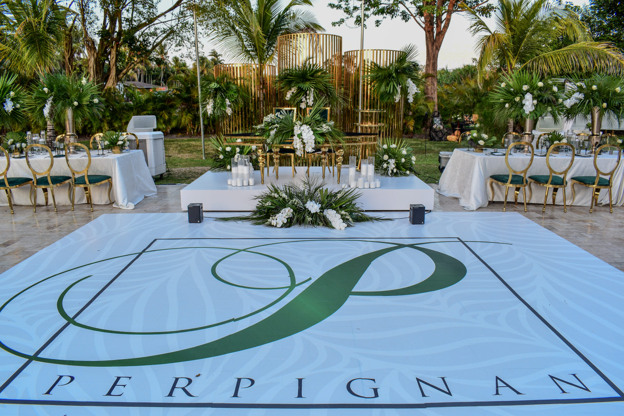 Elegant Green and Gold Wedding in South Florida