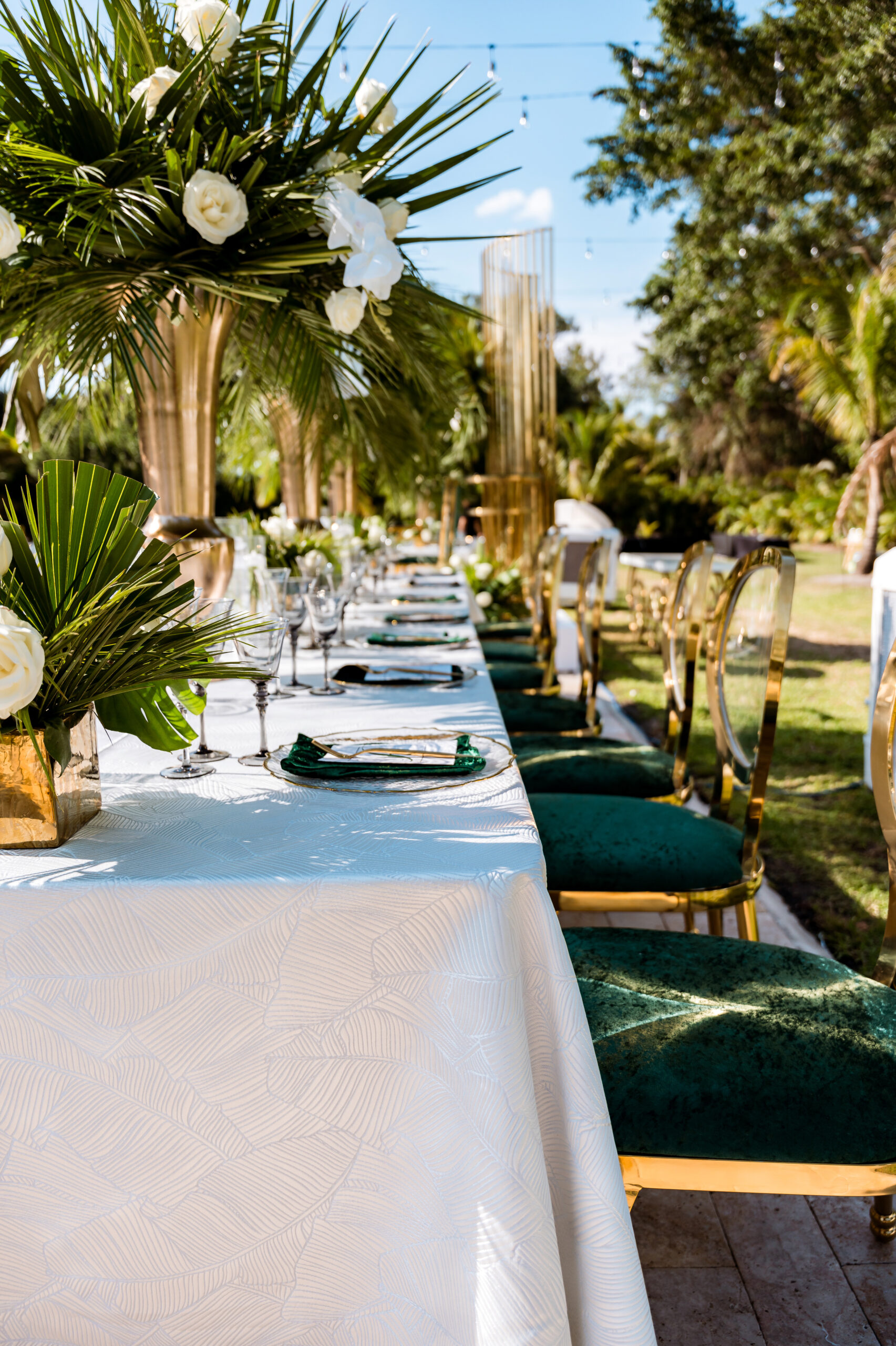 Elegant Green and Gold Wedding in South Florida