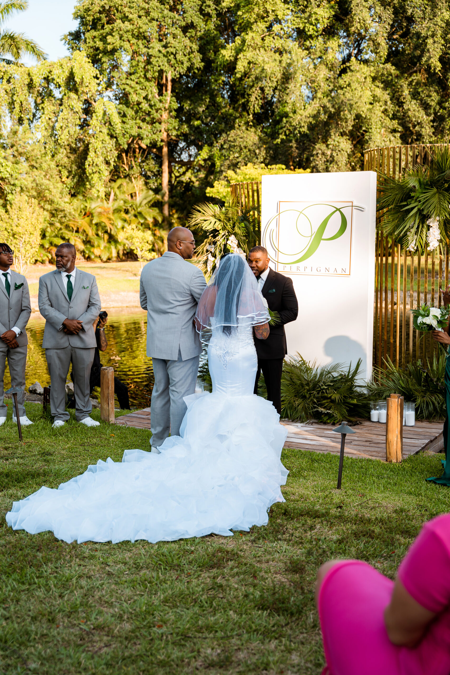 Elegant Green and Gold Wedding in South Florida