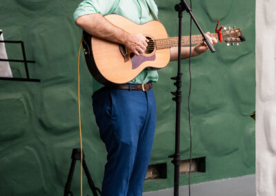 Live guitarist performing at Saint Patrick Palace, a South Florida luxury private estate wedding venue.